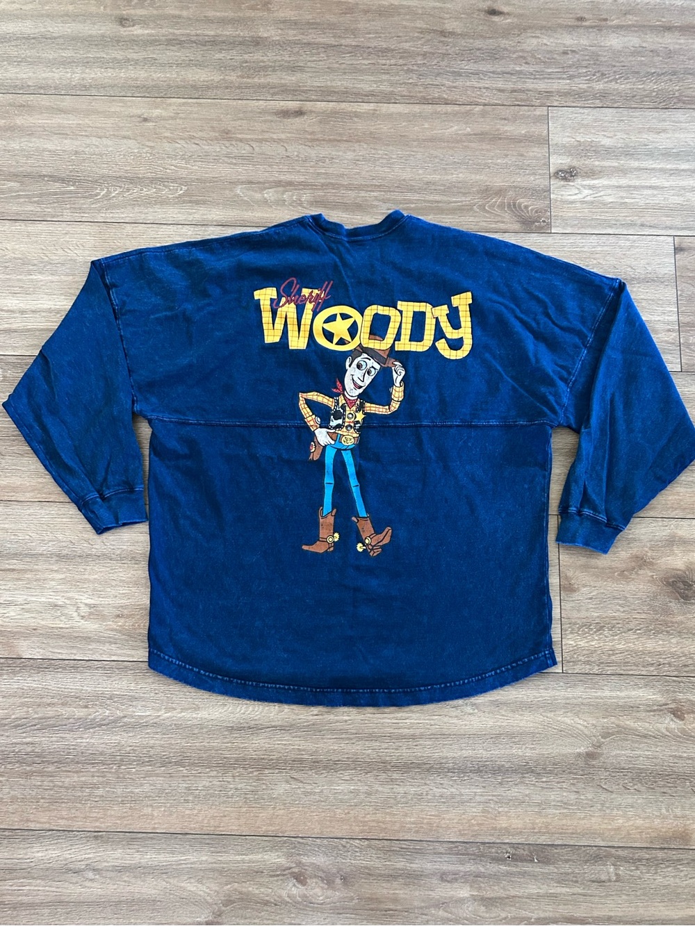 Disney Toy Story Woody Spirit Jersey Navy Adult Unisex Long-Sleeve Top Sheriff